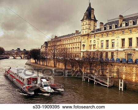 Sena river in Paris France View Large Photo Image Stock Photography - Sena river in Paris France. Fotosearch