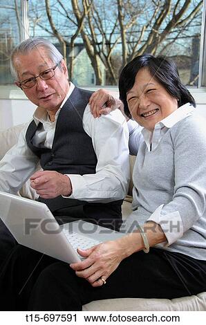 Senior asian couple enjoy spending time together View Large Photo Image Stock Image - Senior asian couple enjoy spending time together. Fotosearch