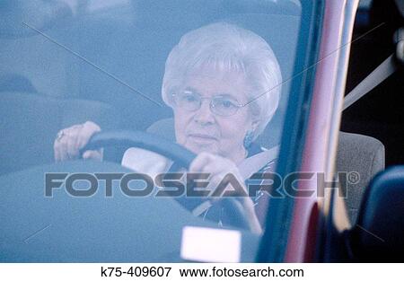 Senior citizen behind the wheel View Large Photo Image Stock Photo - Senior citizen behind the wheel. Fotosearch