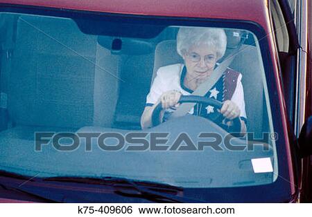 senior citizen driving View Large Photo Image Stock Photograph - senior citizen driving. Fotosearch