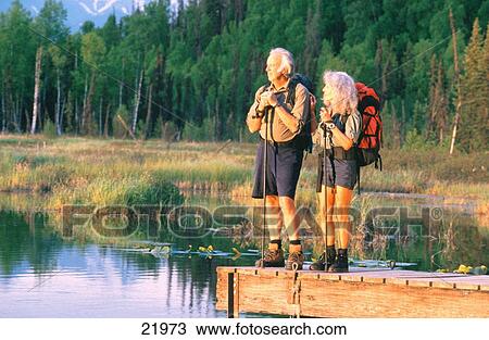 Senior couple at Otter Lake, Alaska View Large Photo Image Stock Image - Senior couple at Otter Lake, Alaska. Fotosearch