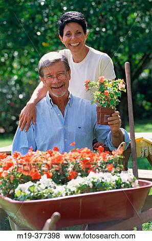 senior couple gardening View Large Photo Image Stock Photo - senior couple gardening. Fotosearch