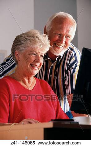 Senior couple with computer View Large Photo Image Stock Photography - Senior couple with computer. Fotosearch