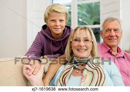 Senior couple with grandson View Large Photo Image Stock Photo - Senior couple with grandson. Fotosearch