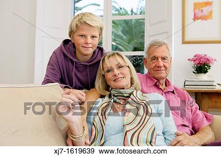 Senior couple with grandson View Large Photo Image Stock Photo - Senior couple with grandson. Fotosearch