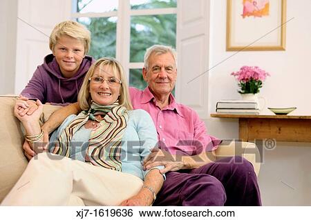 Senior couple with grandson View Large Photo Image Stock Photograph - Senior couple with grandson. Fotosearch