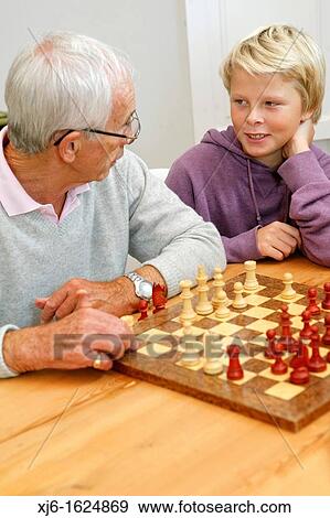 Senior man and grandson View Large Photo Image Stock Photo - Senior man and grandson. Fotosearch