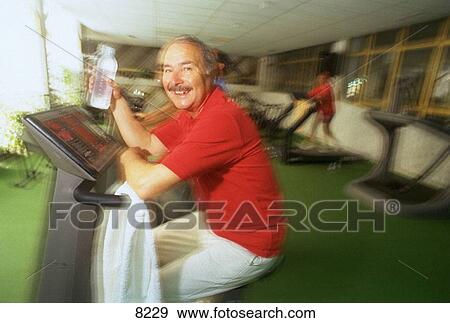 Senior man at the gym View Large Photo Image Stock Photo - Senior man at the gym. Fotosearch