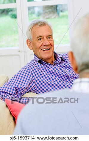 Senior men, chatting View Large Photo Image Picture - Senior men, chatting. Fotosearch