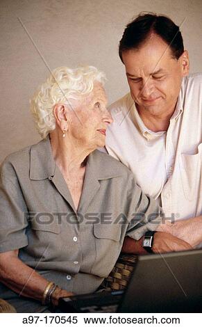 Senior mother and son View Large Photo Image Stock Photography - Senior mother and son. Fotosearch