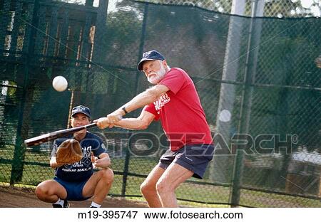 senior softball View Large Photo Image Stock Photo - senior softball. Fotosearch