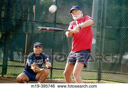 senior softball View Large Photo Image Stock Photograph - senior softball. Fotosearch