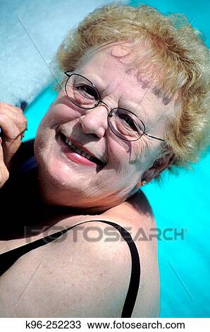 Stock Image - Senior Swimming. Fotosearch