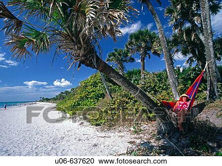 Senior woman lounging in a hammock in palms at Casperson beach in SW Florida (USA) View Large Photo Image Stock Image - Senior woman lounging in a hammock in palms at Casperson beach in SW Florida (USA). Fotosearch