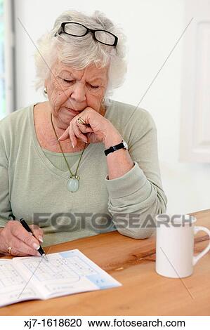 Stock Image - Senior woman. Fotosearch