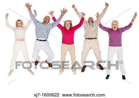 Seniors jumping View Large Photo Image Stock Image - Seniors jumping. Fotosearch