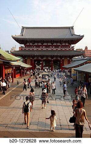 Stock Photo - Sensoji Temple, Asakusa, Tokyo, Japan.. Fotosearch