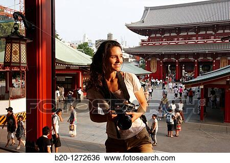 Stock Photograph - Sensoji Temple, Asakusa, Tokyo, Japan.. Fotosearch