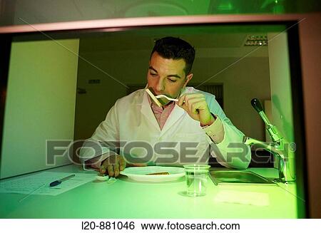 Stock Photograph - Sensory Laboratory, food analysis, Azti-Tecnalia, Marine and Food Research Technological Centre, Derio, Biscay, Basque Country, Spain. Fotosearch