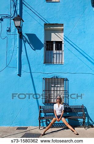 Sensual woman in Juzcar, in the Serrania of Ronda. MBlaga province View Large Photo Image Stock Image - Sensual woman in Juzcar, in the Serrania of Ronda. MBlaga province. Fotosearch