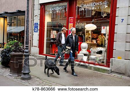 Sep 2008 - Street scene in Colmar, Alsace, France View Large Photo Image Stock Photograph - Sep 2008 - Street scene in Colmar, Alsace, France. Fotosearch