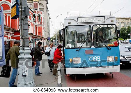 Sep 2008 - Trolley Bus, Moscow, Russia View Large Photo Image Stock Image - Sep 2008 - Trolley Bus, Moscow, Russia. Fotosearch