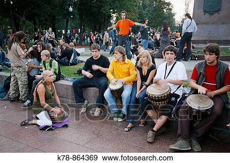 Sep 2008 - Young people at Bolotnaya Ploshchad, Moscow, Russia View Large Photo Image Stock Photo - Sep 2008 - Young people at Bolotnaya Ploshchad, Moscow, Russia. Fotosearch