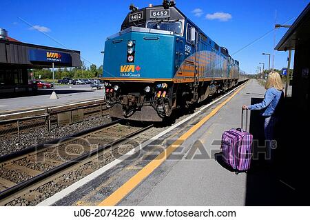 September 18, 2013. Via Rail Commuter train stopping at Kingston, Ontario, Canada. This train is similar to the one in the bus crash in nearby Ottawa that happened on this day. View Large Photo Image Stock Photograph - September 18, 2013. Via Rail Commuter train stopping at Kingston, Ontario, Canada. This train is similar to the one in the bus crash in nearby Ottawa that happened on this day.. Fotosearch