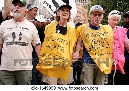 Stock Photo - September 30, 2011, Downtown Manhattan, Wall Street financial area vicinity, Occupy Wall Street is an ongoing series of demonstrations in New York City, protesting against social and economic inequality. Fotosearch