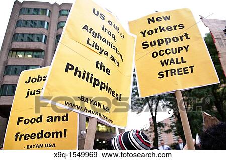 September 30, 2011, Downtown Manhattan, One Police Plaza near City Hall, Occupy Wall Street is an ongoing series of demonstrations in New York City, protesting against social and economic inequality View Large Photo Image Stock Photo - September 30, 2011, Downtown Manhattan, One Police Plaza near City Hall, Occupy Wall Street is an ongoing series of demonstrations in New York City, protesting against social and economic inequality. Fotosearch