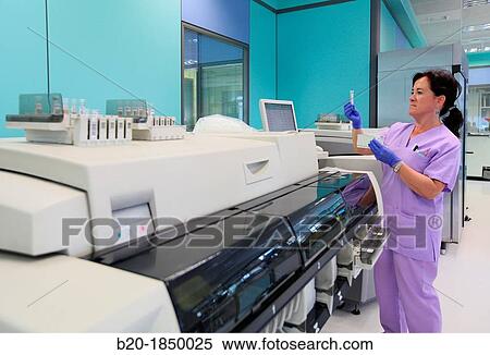 Stock Photography - Serology, Microbiology Department, Donostia Hospital, San Sebastian, Donostia, Gipuzkoa, Basque Country, Spain. Fotosearch