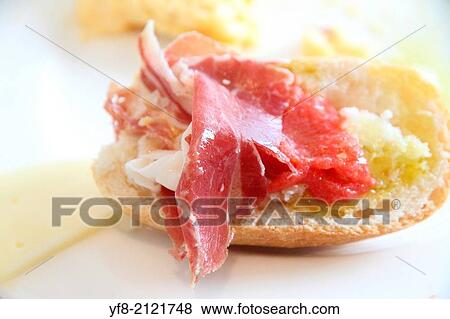 serrano ham tomato and bread. View Large Photo Image Stock Photo - serrano ham tomato and bread.. Fotosearch