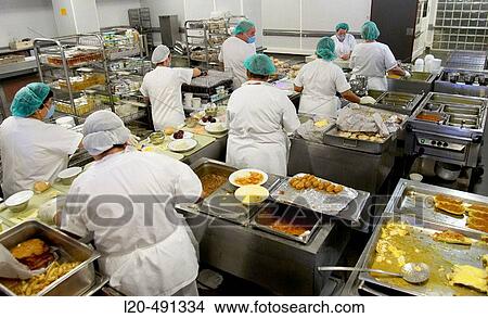 Serving line, kitchen. Hospital Universitario Gran Canaria Doctor Negrin, Las Palmas de Gran Canaria. Canary Islands, Spain View Large Photo Image Picture - Serving line, kitchen. Hospital Universitario Gran Canaria Doctor Negrin, Las Palmas de Gran Canaria. Canary Islands, Spain. Fotosearch