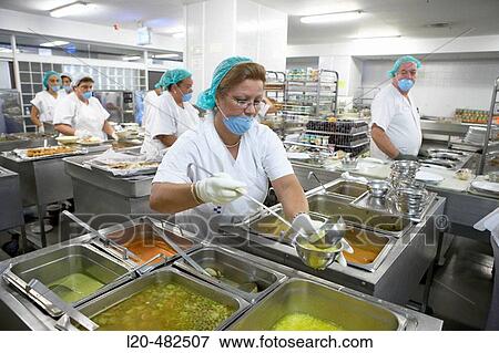 Serving line, kitchen. Hospital Universitario Gran Canaria Doctor Negrin, Las Palmas de Gran Canaria. Canary Islands, Spain View Large Photo Image Stock Photo - Serving line, kitchen. Hospital Universitario Gran Canaria Doctor Negrin, Las Palmas de Gran Canaria. Canary Islands, Spain. Fotosearch