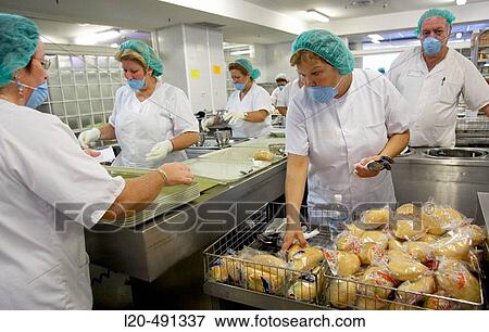 Serving line, kitchen. Hospital Universitario Gran Canaria Doctor Negrin, Las Palmas de Gran Canaria. Canary Islands, Spain View Large Photo Image Stock Photo - Serving line, kitchen. Hospital Universitario Gran Canaria Doctor Negrin, Las Palmas de Gran Canaria. Canary Islands, Spain. Fotosearch