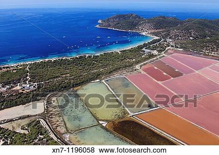 Ses Salines, Mitjorn beach, Falco cape on the top right, Ibiza, Balearic Islands, Spain View Large Photo Image Stock Photo - Ses Salines, Mitjorn beach, Falco cape on the top right, Ibiza, Balearic Islands, Spain. Fotosearch