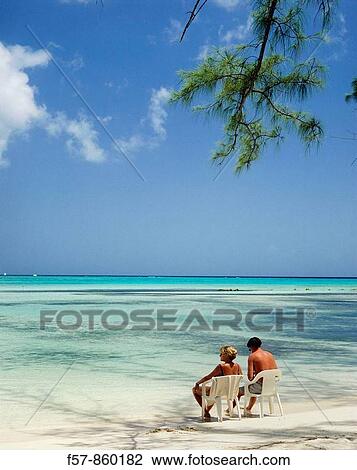 Stock Image - Seven Mile Beach, Cayman Islands, Caribbean. Fotosearch