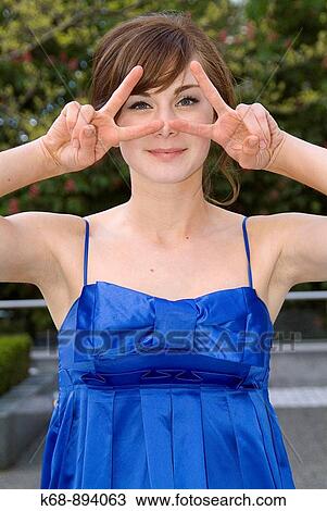 seventeen year old girl in blue dress View Large Photo Image Stock Image - seventeen year old girl in blue dress. Fotosearch