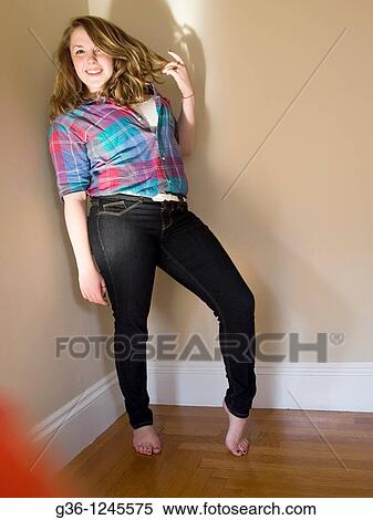 Stock Photography - Seventeen year old girl poses for self portraits in Providence, Rhode Island, United States. Fotosearch