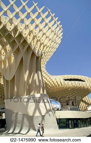 Stock Image - Sevilla Spain Metropol Parasol in the Plaza de la Encarnaci? n in Seville. Fotosearch
