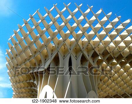 Sevilla Spain Metropol Parasol in the square of the Encarnacion in Seville View Large Photo Image Stock Photo - Sevilla Spain Metropol Parasol in the square of the Encarnacion in Seville. Fotosearch