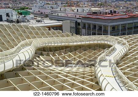 Sevilla Spain Walkways on top of the structure of Metrosol Parasol in Plaza de la Encarnacion in Seville View Large Photo Image Stock Photograph - Sevilla Spain Walkways on top of the structure of Metrosol Parasol in Plaza de la Encarnacion in Seville. Fotosearch