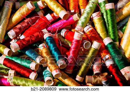 Stock Photo - Sewing silk. Fotosearch