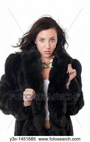 Sexy woman wearing fur coat View Large Photo Image Stock Photography - Sexy woman wearing fur coat. Fotosearch