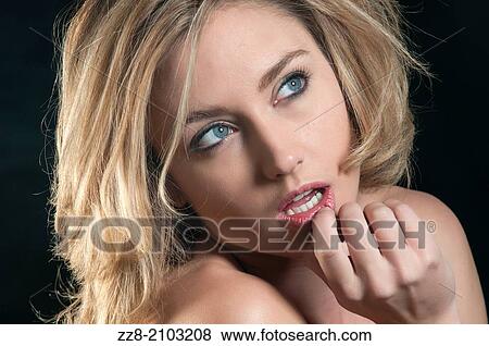 Sexy young woman looking up. View Large Photo Image Stock Photo - Sexy young woman looking up.. Fotosearch
