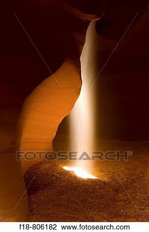 Shaft of sunlight in slot canyon, Canyon X, near Page, Arizona, USA View Large Photo Image Stock Image - Shaft of sunlight in slot canyon, Canyon X, near Page, Arizona, USA. Fotosearch