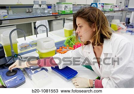 Stock Image - Shaker, Preparing samples, Laboratory of Nanobiotechnology, CIC nanoGUNE, Nanoscience Cooperative Research Center, San Sebastian, Gipuzkoa, Euskadi, Spain. Fotosearch
