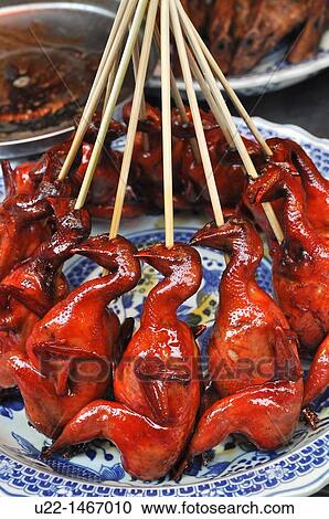 Shanghai (China): small chickens on skewers sold in Qibao View Large Photo Image Stock Image - Shanghai (China): small chickens on skewers sold in Qibao. Fotosearch
