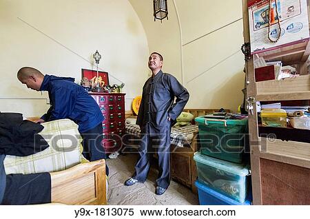 Shaolin Monk Shi De Jian and the San Huang Zhai Monastery on the Song Mountain, China View Large Photo Image Stock Photography - Shaolin Monk Shi De Jian and the San Huang Zhai Monastery on the Song Mountain, China. Fotosearch