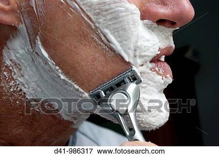 shaving man View Large Photo Image Stock Photo - shaving man. Fotosearch